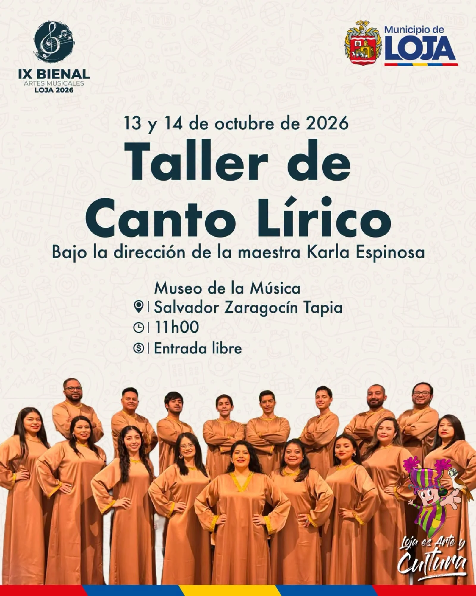 🎶 ¡Loja fortalece el talento vocal con el Taller de Canto Lírico de la IX Bienal de Arte…